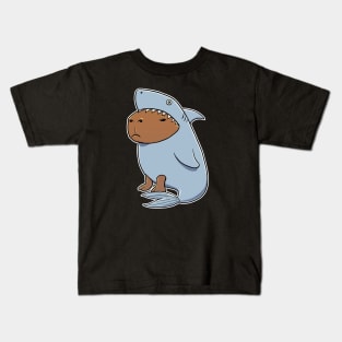 Capybara Shark Costume Kids T-Shirt